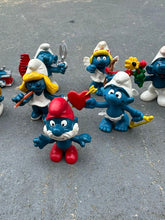 Load image into Gallery viewer, Vintage Smurfs PVC Figurine Lot (13) – Schleich &amp; Wallace Berrie – 1980s Collection
