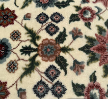 Load image into Gallery viewer, &quot;Garden of Isfahan&quot; Hand-Knotted Wool Rug – 72&quot;x50&quot; Cream &amp; Navy Floral
