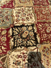 Load image into Gallery viewer, “Oliva Echo” Traditional Area Rug – 63&quot;x90&quot; Burgundy, Sage &amp; Cream Medallion Diamonds

