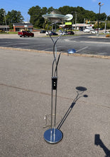Load image into Gallery viewer, Modern Chrome Spiral Torchiere Floor Lamp with Reading Light – 70&quot; Tall
