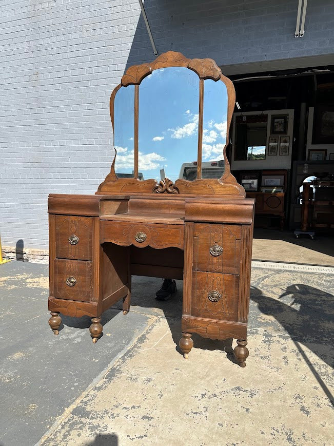 Art Deco Vanity on Casters, Circa 1930s