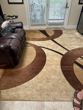 Load image into Gallery viewer, Beige Zaga Rug - Contours - 7&#39; 10&quot; x 10&#39; 6&quot;
