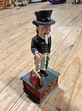 Load image into Gallery viewer, Vintage Cast Iron Uncle Sam Mechanical Coin Bank
