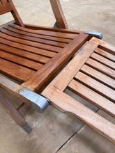 Load image into Gallery viewer, Solid Teak Adjustable Reclining Patio Lounge Chair with Pull-Out Footrest
