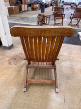 Load image into Gallery viewer, Solid Teak Adjustable Reclining Patio Lounge Chair with Pull-Out Footrest
