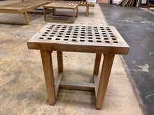 Load image into Gallery viewer, AquaTeak Solid Teak Lattice Top Outdoor Side Table
