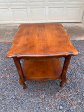 Load image into Gallery viewer, Ethan Allen Country French Double Tiered Side Table
