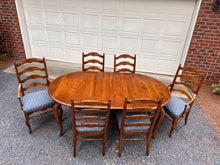 Load image into Gallery viewer, Ethan Allen Country French Dining Set – Table with 6 Chairs &amp; Extensions
