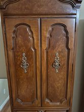 Load image into Gallery viewer, Pair of Thomasville Burled Cabinets with Pull-Out Tables
