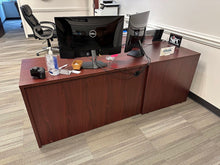 Load image into Gallery viewer, Executive L-Shaped Desk with File Drawers – 78x66
