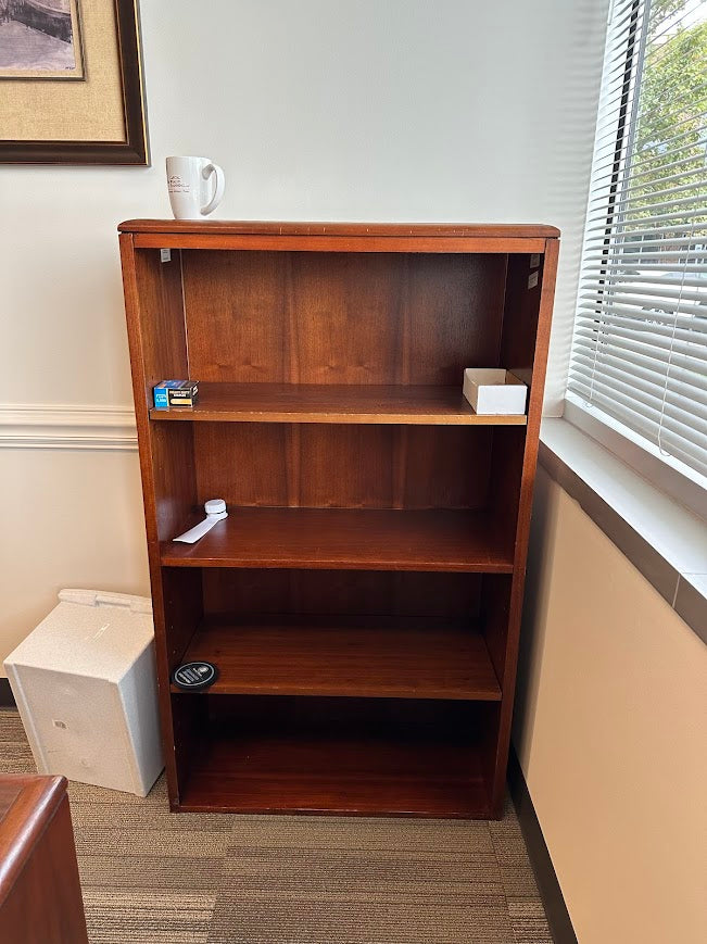 3-Shelf Wooden Bookcase with Adjustable Shelves – 53