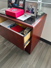 Load image into Gallery viewer, 2-Drawer Lateral File Cabinet – Mahogany Finish, 36”

