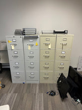 Load image into Gallery viewer, Heavy-Duty Vertical File Cabinets – Gray &amp; Tan, 4-Drawer
