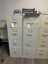 Load image into Gallery viewer, Heavy-Duty Vertical File Cabinets – Gray &amp; Tan, 4-Drawer
