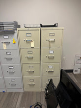 Load image into Gallery viewer, Heavy-Duty Vertical File Cabinets – Gray &amp; Tan, 4-Drawer
