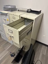Load image into Gallery viewer, Heavy-Duty Vertical File Cabinets – Gray &amp; Tan, 4-Drawer
