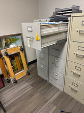 Load image into Gallery viewer, Heavy-Duty Vertical File Cabinets – Gray &amp; Tan, 4-Drawer
