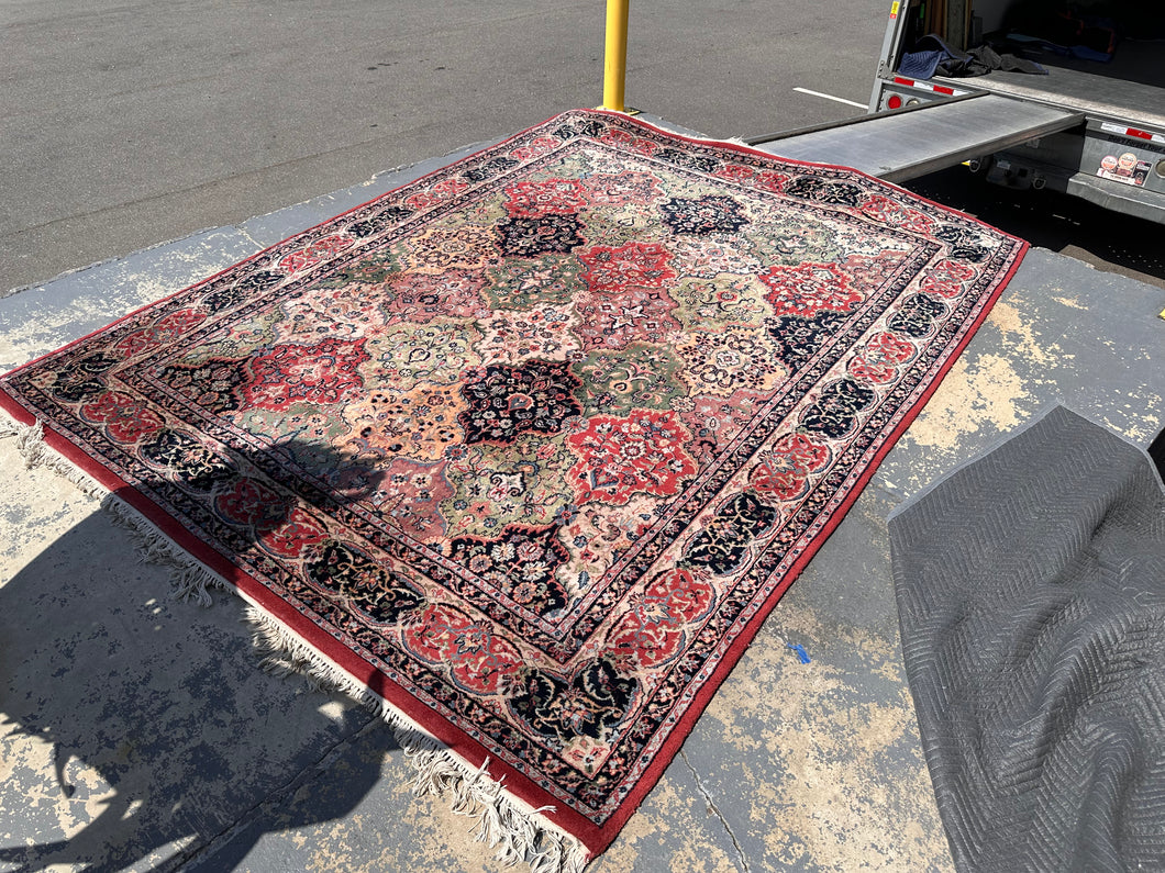 Capel Rugs Traditional Medallion Area Rug – Red, Black & Green