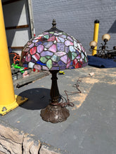 Load image into Gallery viewer, Vintage Tiffany-Style Stained Glass Table Lamp
