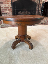 Load image into Gallery viewer, Antique Round Side Table / Short Plant Stand
