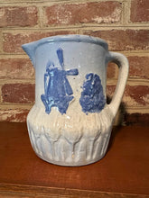 Load image into Gallery viewer, Antique Salt-Glazed Stoneware Pitcher – Windmill Relief Design - #2
