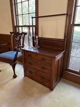 Load image into Gallery viewer, Antique Oak Washstand with Towel Rack
