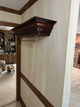 Load image into Gallery viewer, Traditional Mahogany Wall Shelf with Hanging Bar
