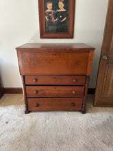 Load image into Gallery viewer, Antique Empire Chest of Drawers with Turned Columns and Rich Patina
