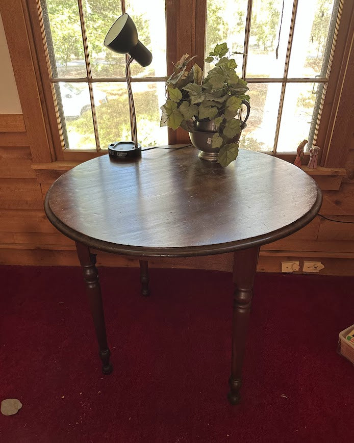 Antique Round Solid Wood Table