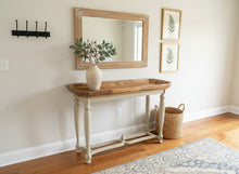 Load image into Gallery viewer, Pier 1 “Amelia” Console Table – Distressed Wood &amp; Cream Two-Tone Finish
