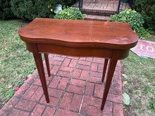 Load image into Gallery viewer, Mahogany Folding Game Table with Swing-Leg Support
