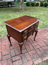 Load image into Gallery viewer, Henkel Harris Solid Mahogany Lowboy with Carved Fan Drawer
