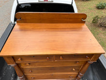 Load image into Gallery viewer, Empire Style Solid Wood Chest of Drawers with Turned Columns
