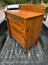 Load image into Gallery viewer, Empire Style Solid Wood Chest of Drawers with Turned Columns
