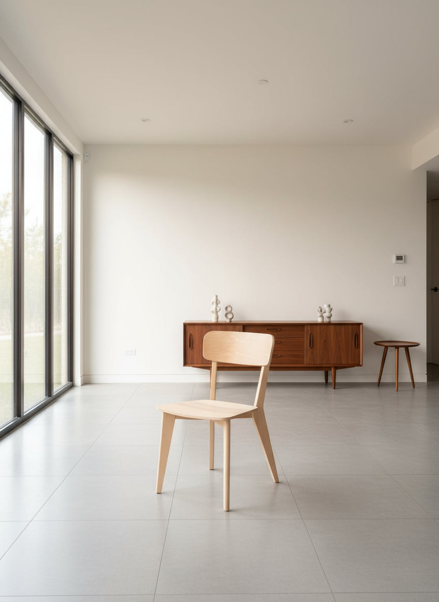 Natural Ash Wood Chair – Minimalist Scandinavian Design by IKEA (Lisabo Collection)