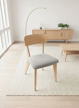 Load image into Gallery viewer, Natural Ash Wood Chair with Upholstered Seat – IKEA Lisabo Collection
