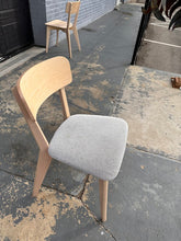 Load image into Gallery viewer, Natural Ash Wood Chair with Upholstered Seat – IKEA Lisabo Collection
