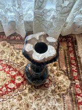 Load image into Gallery viewer, Vintage Silverplate Candelabra Set – Ornate 14" Two-Arm Candle Holders with Rose Motif Base &amp; Patina Finish (5" Base)
