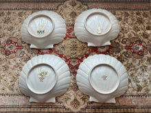 Load image into Gallery viewer, Lenox Shell Dishes – Set of 4 Ivory Porcelain Scallop Shell Bowls with 24K Gold Trim, Made in USA
