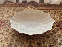 Load image into Gallery viewer, Lenox Symphony Scalloped Edge Footed Bowl – Ivory Porcelain with 24K Gold Trim, Made in USA
