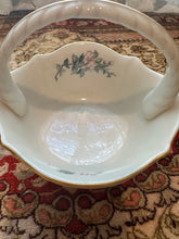 Load image into Gallery viewer, Lenox Serenade Porcelain Basket – 5.5&quot; Ivory Floral &amp; Bird Design with 24K Gold Trim, Made in USA
