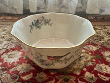 Load image into Gallery viewer, Lenox Serenade Fluted Bowl – 5.25&quot; Ivory Porcelain with Bird &amp; Floral Design and 24K Gold Trim, Made in USA

