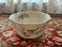 Load image into Gallery viewer, Lenox Serenade Fluted Bowl – 5.25&quot; Ivory Porcelain with Bird &amp; Floral Design and 24K Gold Trim, Made in USA
