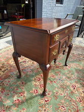 Load image into Gallery viewer, Henkel Harris Solid Mahogany Lowboy with Carved Fan Drawer
