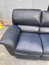Load image into Gallery viewer, La-Z-Boy Navy Leather Power Reclining Sofa – Premium Comfort &amp; Classic Style
