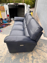 Load image into Gallery viewer, La-Z-Boy Navy Leather Power Reclining Sofa – Premium Comfort &amp; Classic Style
