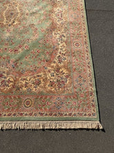 Load image into Gallery viewer, Karastan “Green Medallion Kirman” Wool Rug – 10&#39; x 14&#39;
