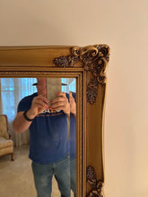 Load image into Gallery viewer, Carolina Gold Wall Mirror – 47.5&quot; x 33.5&quot; – Classic Baroque Frame with Floral Detailing

