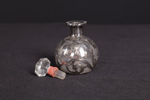 Load image into Gallery viewer, Art Nouveau Sterling Silver Overlay Cologne/Perfume Bottle w/ Crystal Stopper
