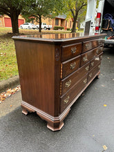 Load image into Gallery viewer, Ethan Allen Georgian Court Dresser with Dual Mirrors – 66” Wide
